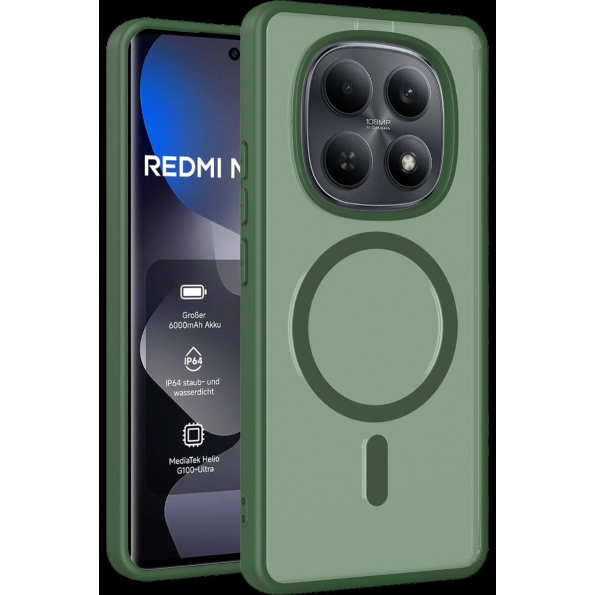 Joko Xiaomi Redmi Note 15 4g Jota Magsafe Kapak - Koyu Yeşil