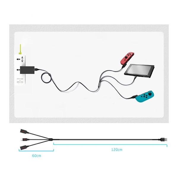 JYS 3in1 Nintendo Switch Oyun Konsolu Universal Şarj Kablosu Joy-Con Gamepad-(1903)