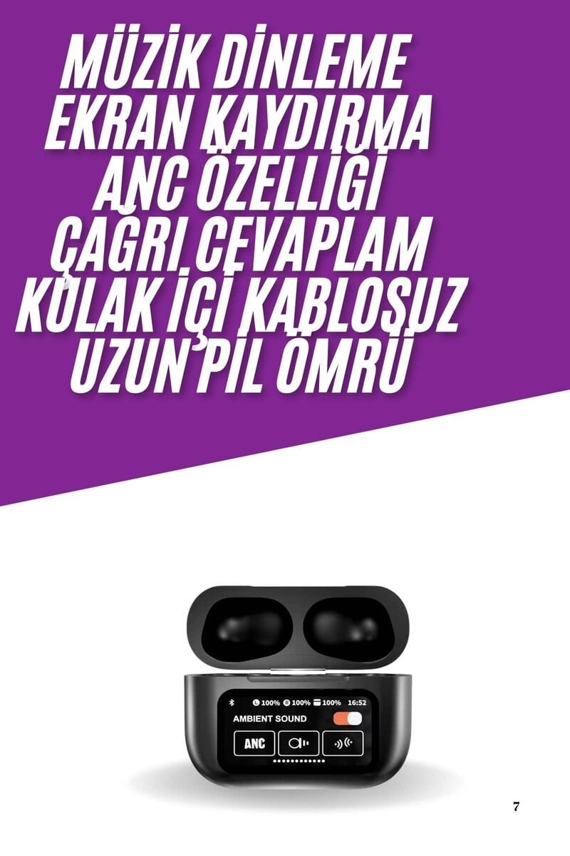 Kablosuz Bluetooth Kulaklık Pro Yeni Nesil Dokunmatik Kontrol Yeni Nesil