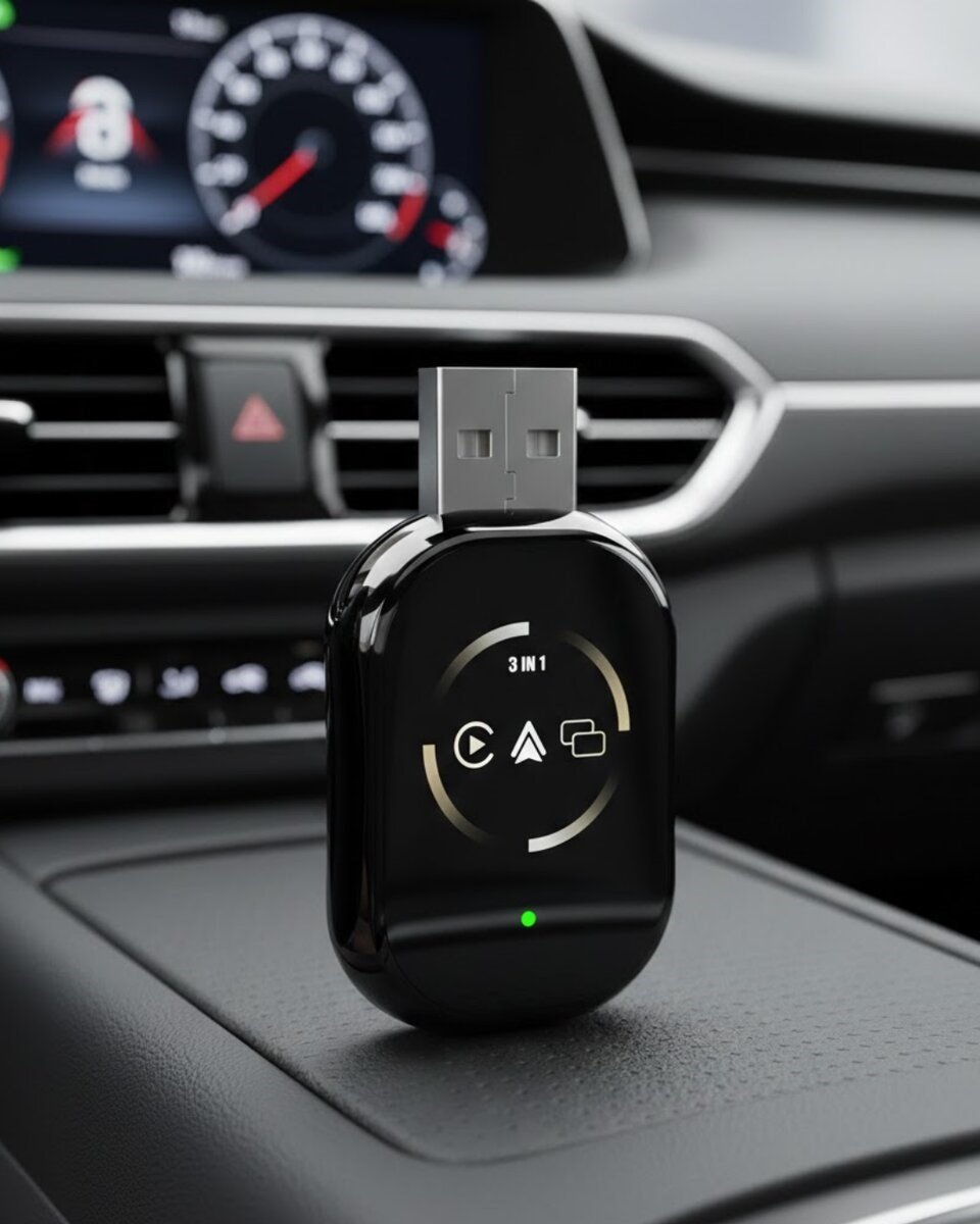 Kablosuz CarPlay Android Auto Adaptörü Otomatik Eşleşme
