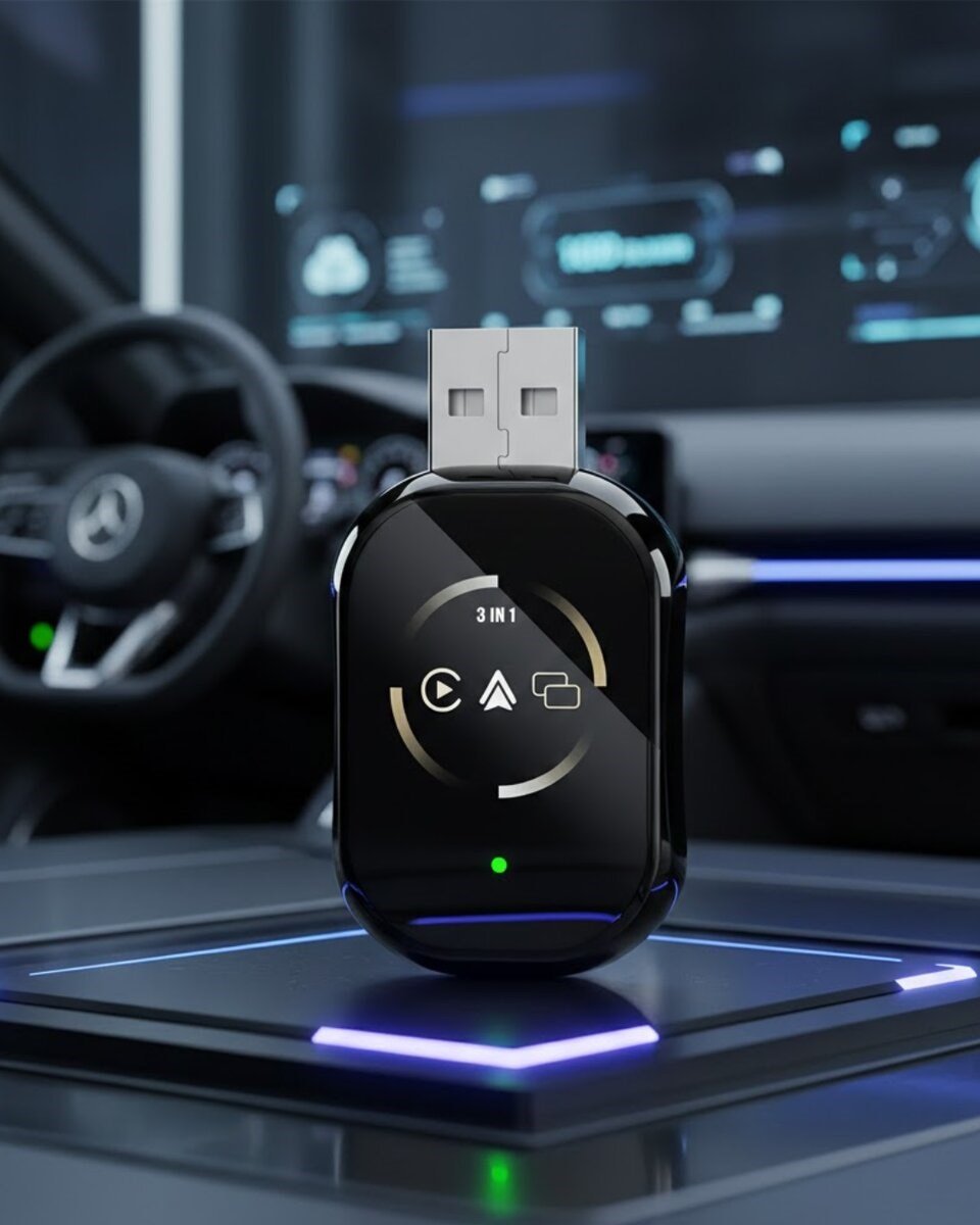 Kablosuz CarPlay ve Android Auto Adaptörü Tak Çalıştır Kullanım