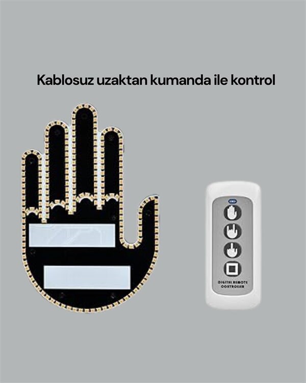 Kablosuz Kumandalı LED Jest Işığı – 3 Modlu Araba Arkası Mesaj Işığı, 203 LED ile Yüksek Parlaklık
