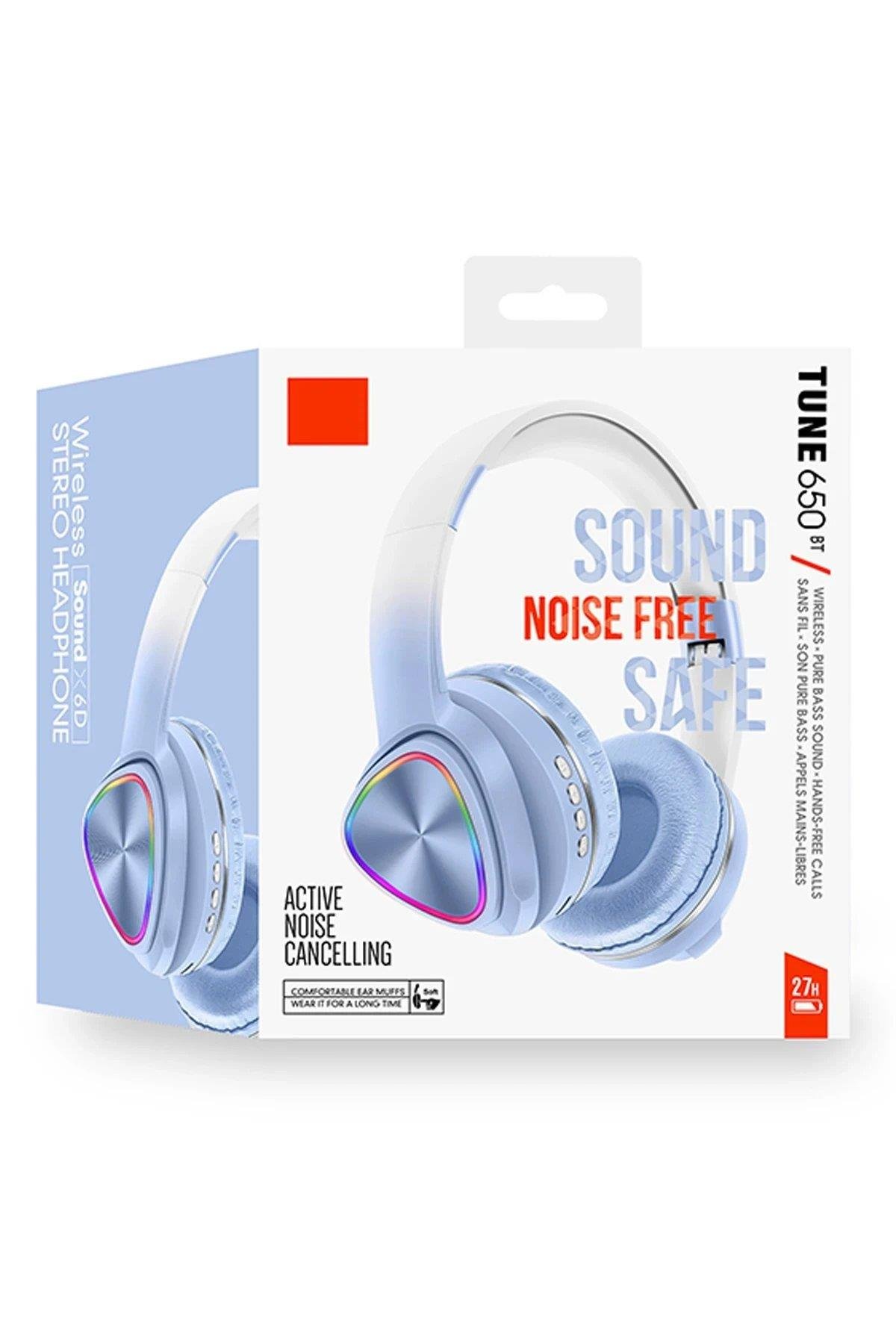 Karler Bass Tune 650 BT RGB Kablosuz Kafaüstü Kulaklık - Mavi