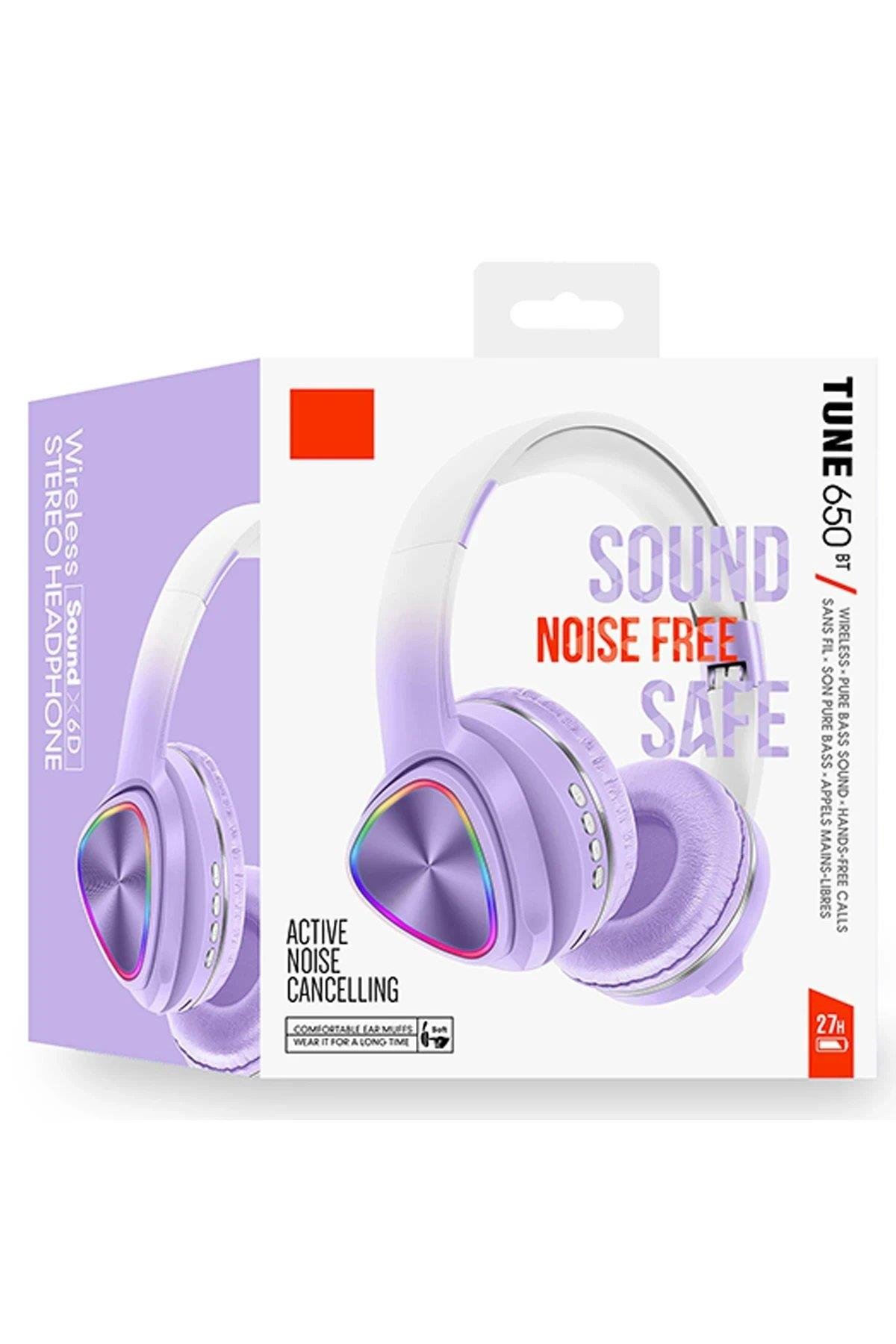 Karler Bass Tune 650 BT RGB Kablosuz Kafaüstü Kulaklık - Lila