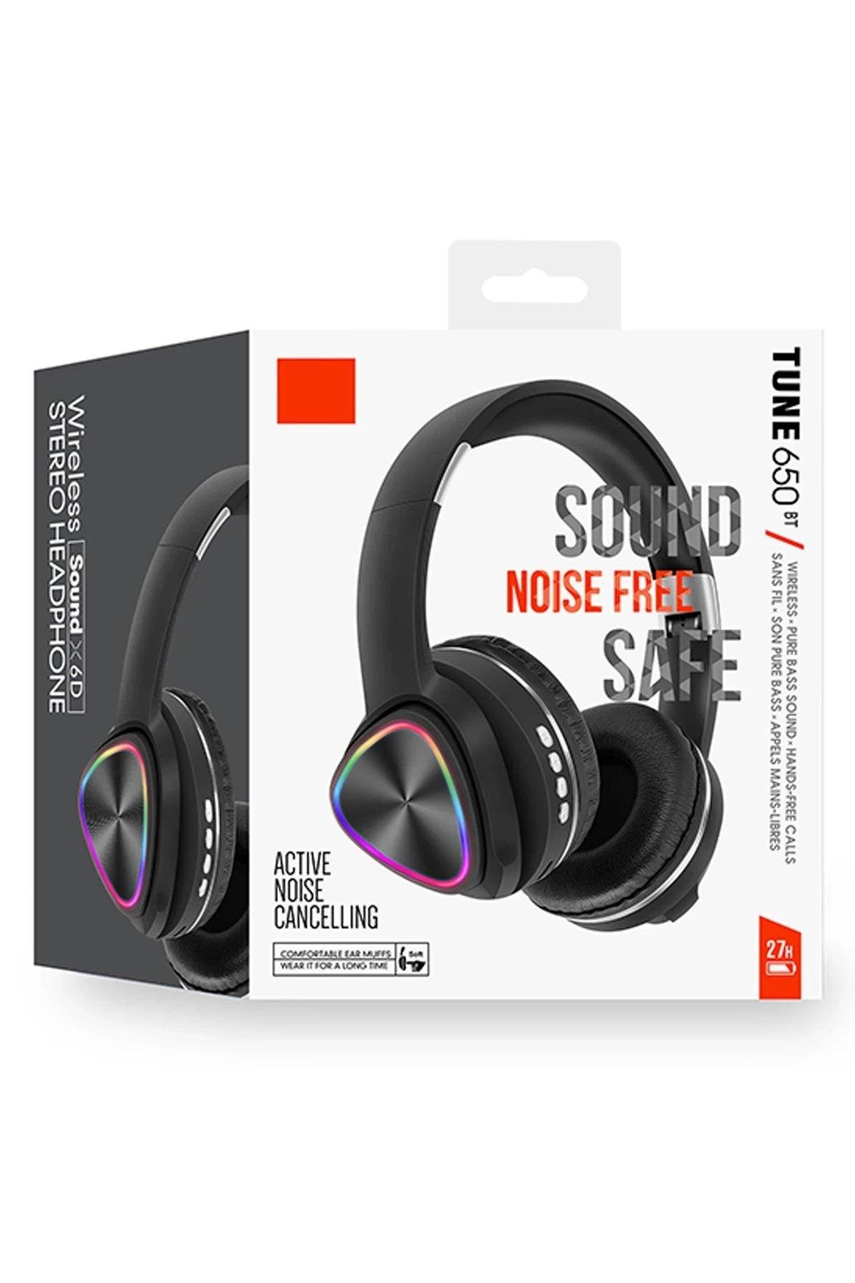 Karler Bass Tune 650 BT RGB Kablosuz Kafaüstü Kulaklık - Siyah
