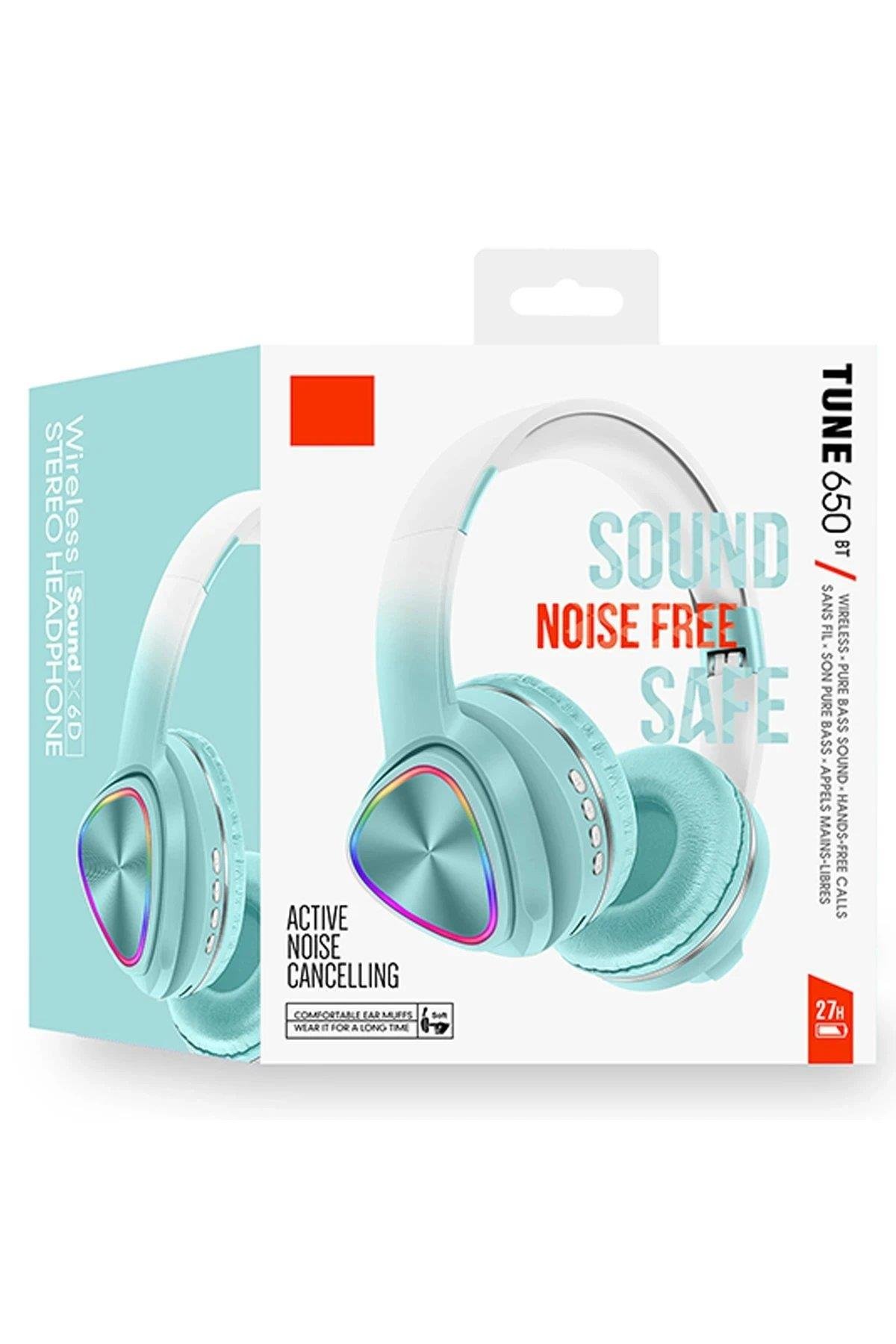 Karler Bass Tune 650 BT RGB Kablosuz Kafaüstü Kulaklık - Yeşil