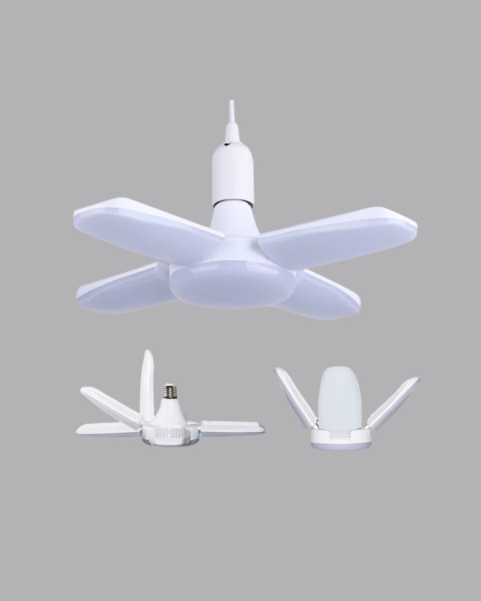 Katlanabilir 4 Kollu LED Ampül 60 Watt 6000 Lumen Beyaz Işık