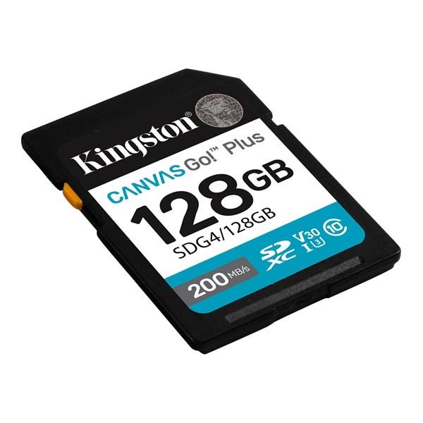 KINGSTON 128GB CANVAS GO SDG4/128GB SDHC HAFIZA KARTI