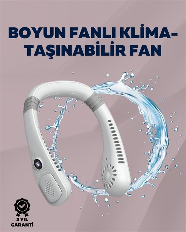 Kişisel Klima Fanı | 360° Dairesel Hava Akışı, Bladeless Tasarım, 5 Rüzgar Hızı, Taşınabilir ve Sessiz