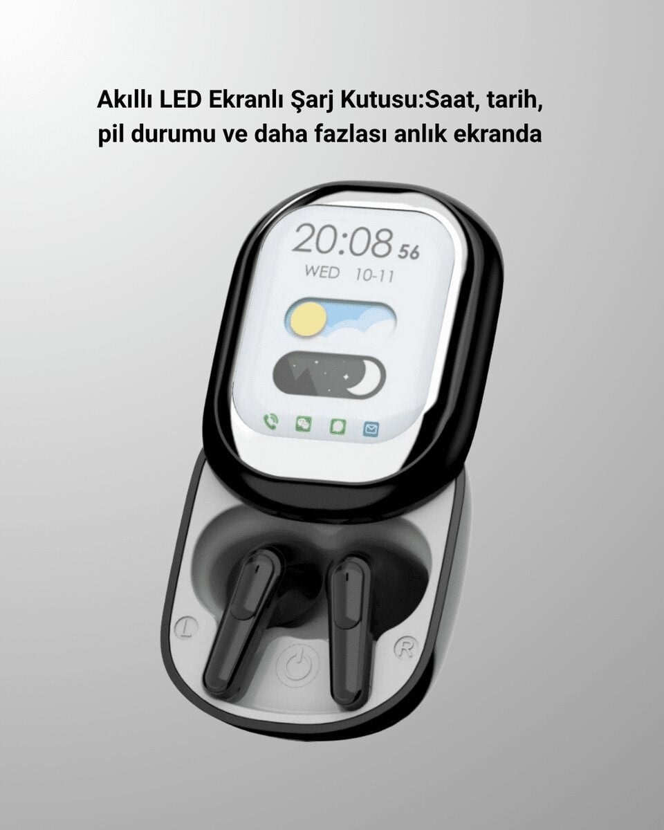Kişiselleştirilebilir LED Ekranlı Bluetooth Kulaklık – Oyun & Müzik Modlu