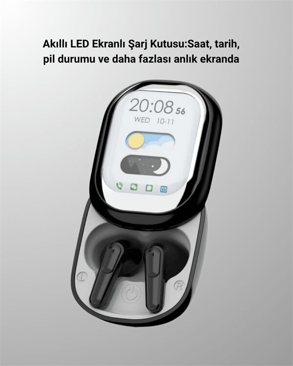 Kişiselleştirilebilir LED Ekranlı Bluetooth Kulaklık – Oyun & Müzik Modlu