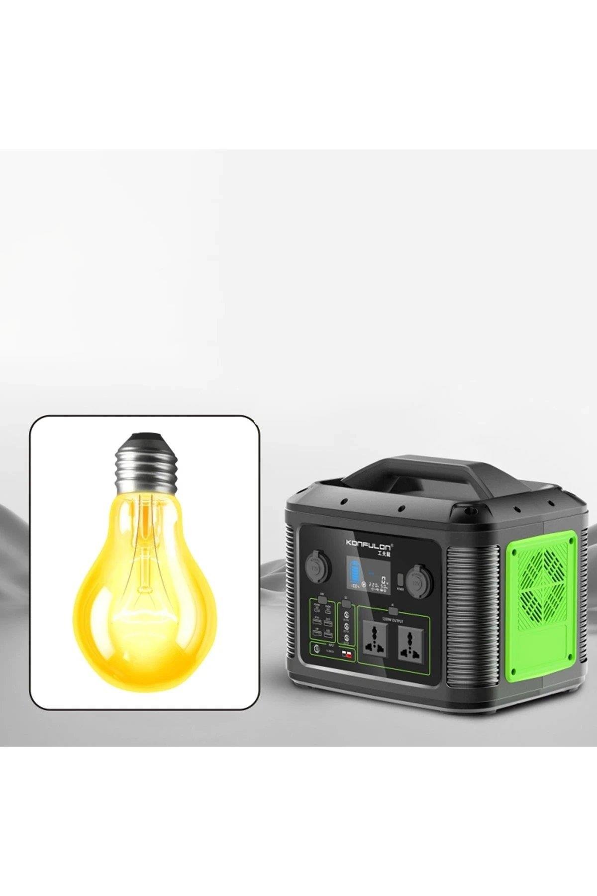 Konfulon CN06 Powerbank 1200W 315.000 mAh Kamp Şarj 60W PD - Siyah