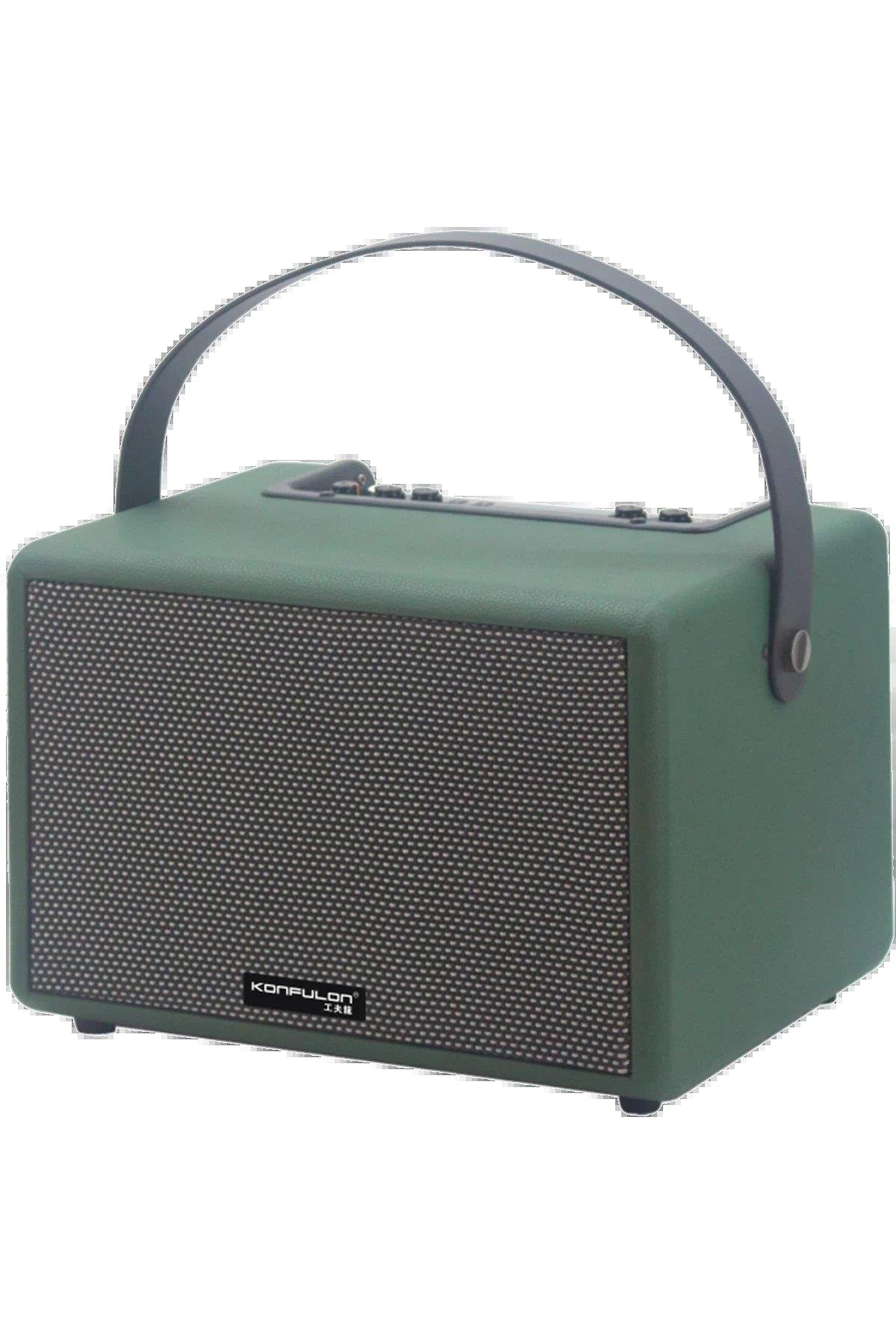 Konfulon F31 50W Sürücülü 2 Adet Mikrofonlu BT 5.2 Kablosuz Hoparlör - Yeşil
