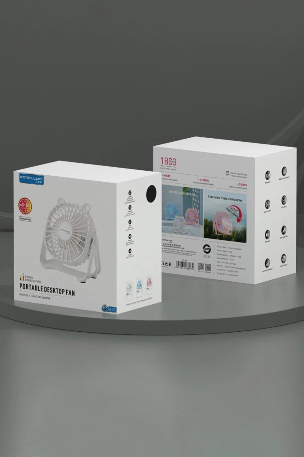 Konfulon FS23 Masaüstü Soğutma Fanı - Beyaz