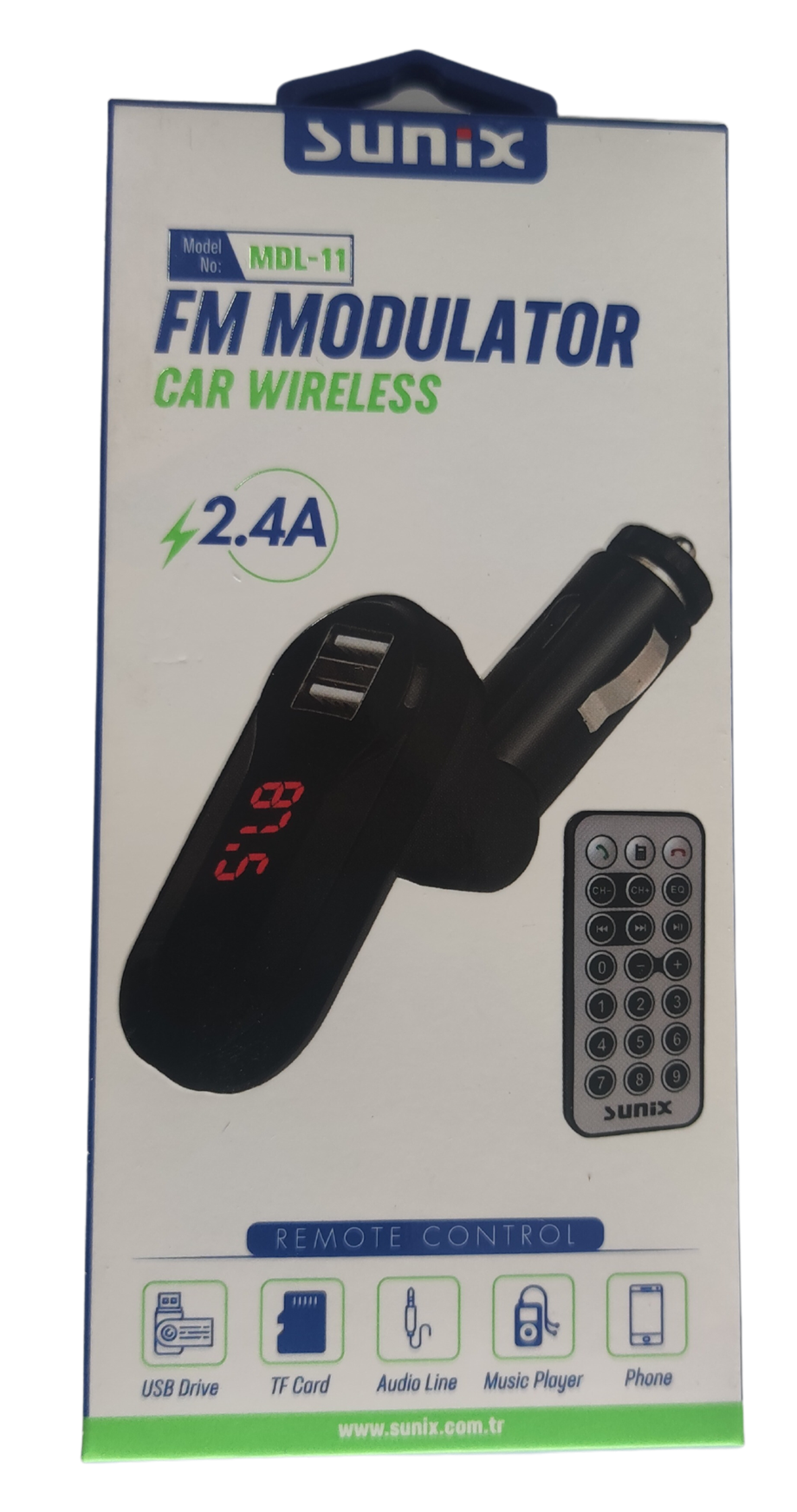 KUMANDALI ARAÇ İÇİ ŞARJ 2.4A MDL11 