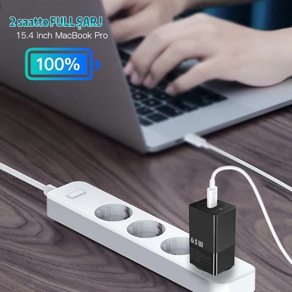KUULAA 65W Gan PD Usb C Hızlı Şarj Aleti 4.0 3.0 QC4.0 PD3.0 Hızlı Macbook Pro Şarj Aleti-(1903)