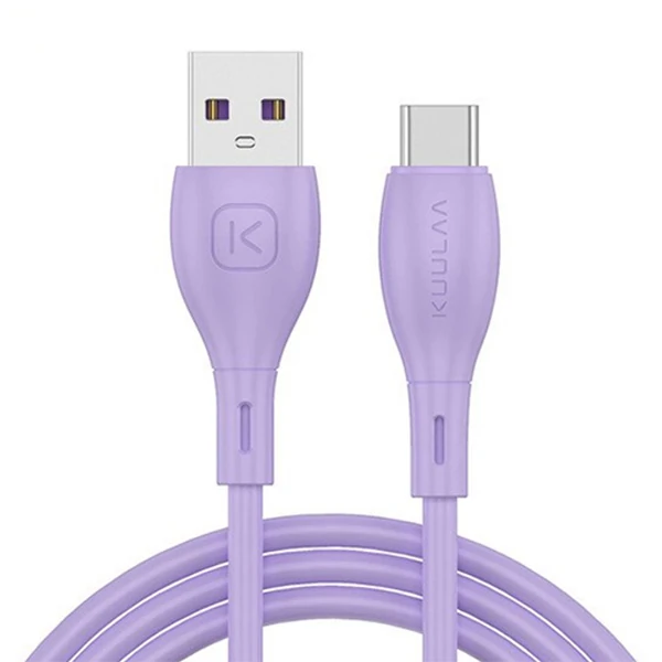 KUULAA Liquid Silicone USB Type C QC3.0 Hızlı Şarj Kablosu 1metre-(1903)