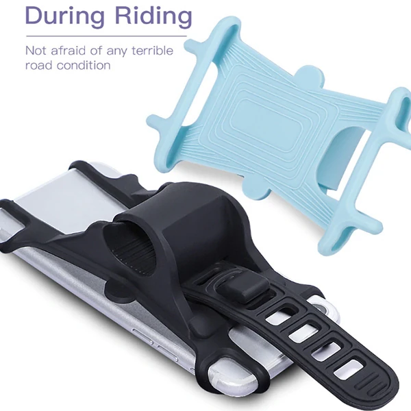 KUULAA Universal Silikon Bisiklet Motosiklet Telefon Tutucu-(1903)