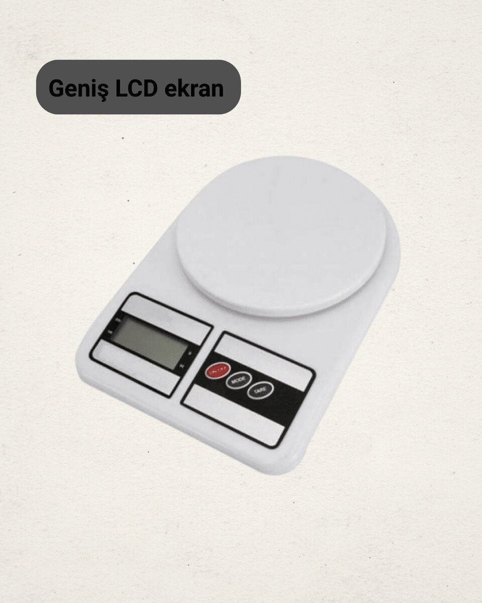 LCD Ekranlı Yüksek Hassasiyetli Dijital Mutfak Terazisi Yeni Nesil