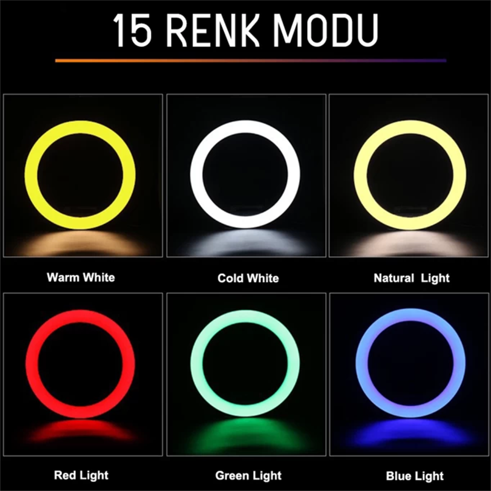 LED IŞIK PM26 RGB TRİBOD