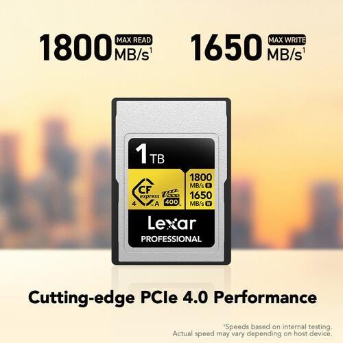 LEXAR 1TB PROFESSIONAL GOLD LCAGOLD001T- RNENG CFEXPRESS 4.0 TYPE-A KART