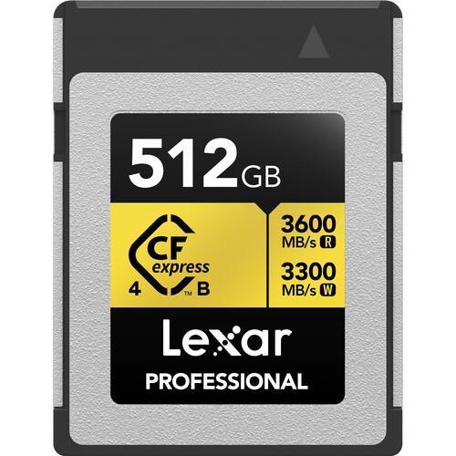 LEXAR 512GB PROFESSIONAL GOLD LCXEXP4512G- RNENG CFEXPRESS 4.0 TYPE-B KART