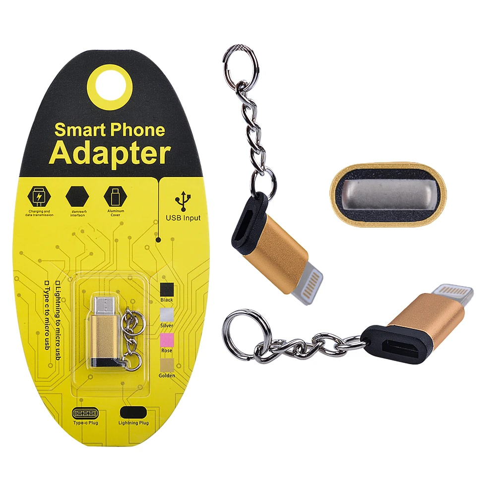 Ligtining Dönüştürücü Micro Usb Adaptor Converter Çevirici Başlık Anahtarlık-(1903)