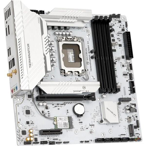 MAXSUN TERMINATÖR B760M D4 ICE DDR4 HDMI-DP PCIE 4.0 1700P MATX BEYAZ