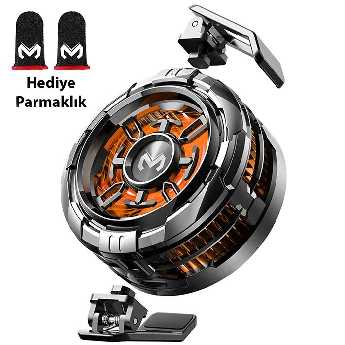 MEMO CX08 iOS Android Soğutucu 15W Manyetik + Arka Klips 2'si 1 Arada Yarı İletken Soğutma Fanı Radyatörü-(1903)