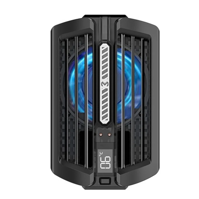 MEMO DL10 Dijital Gösterge 2000mAh Powerbankli Telefon Soğutucu Fan Radyatör-(1903)