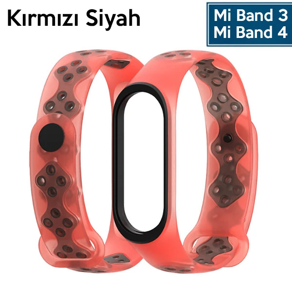 Mijobs Xiaomi Mi Band 4-3 Delikli Bileklik Kayış Kordon-(1903)