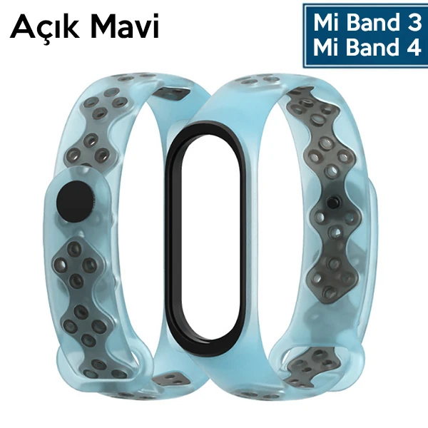Mijobs Xiaomi Mi Band 4-3 Delikli Bileklik Kayış Kordon-(1903)