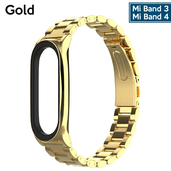 Mijobs Xiaomi Mi Band 4 Akıllı Saat 3 Bakla Çelik Kayış Kordon-(1903)