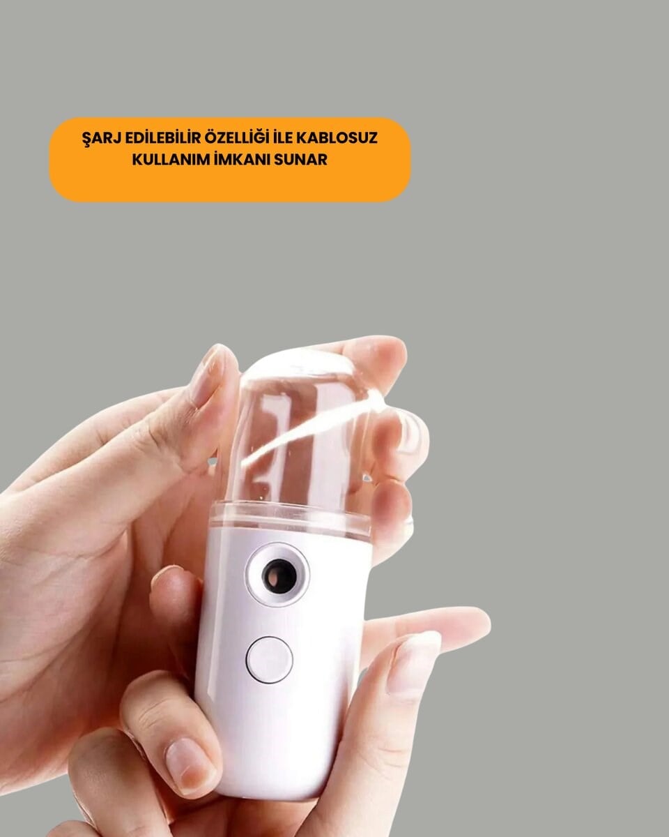 Mini Şarjlı Buhar Nemlendirici – Taşınabilir, Enerji Tasarruflu, Kablosuz Kullanım Yeni Nesil