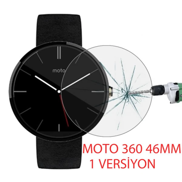 Motorola Moto 360 46mm 1versiyon Kırılmaz Cam Ekran Koruyucu-(1903)