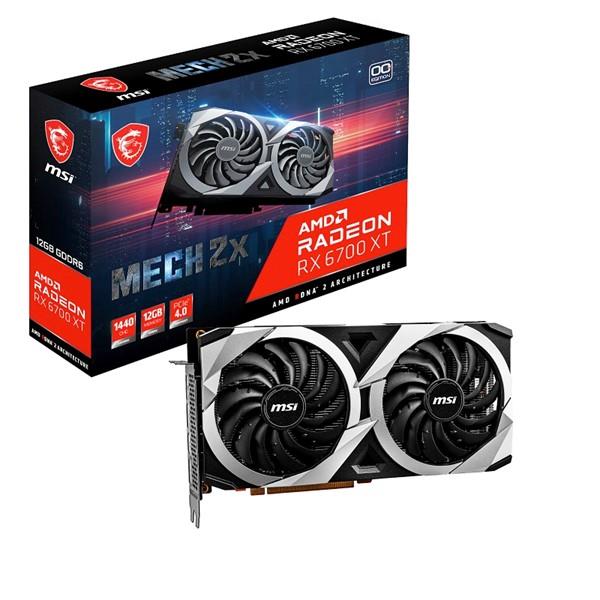 MSI 12GB RX6700XT MECH 2X 12G OC GDDR6 256bit HDMI DP PCIe 16X v4.0