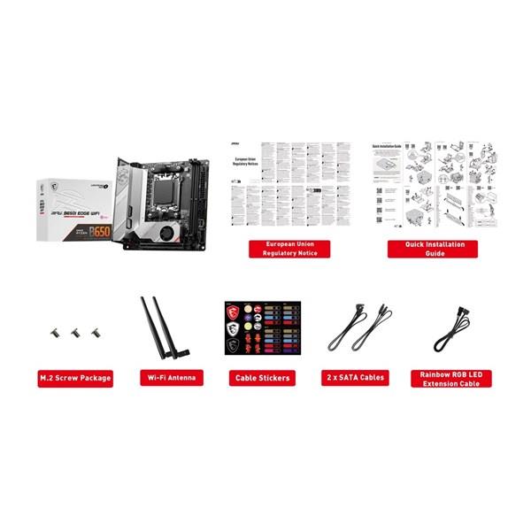 MSI MPG B650I EDGE WIFI-6E DDR5 HDMI-DP PCIE 4.0 AM5 mITX