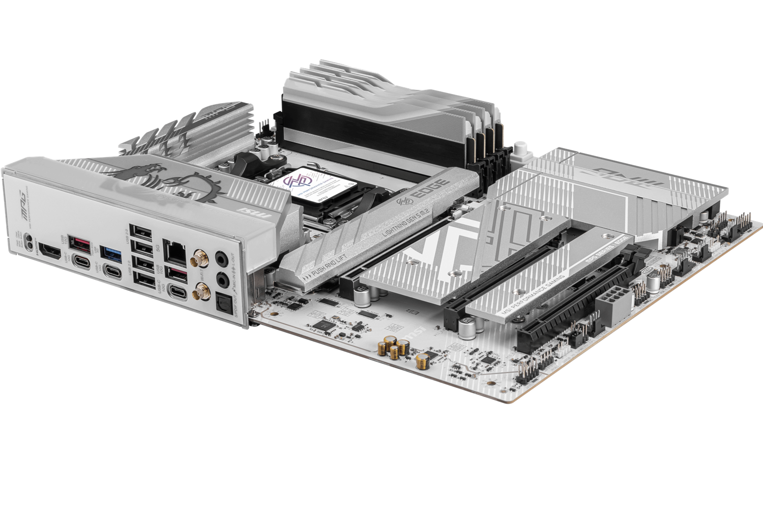 MSI MPG B850 EDGE TI WIFI7 DDR5 HDMI DP PCIE 5.0 AM5 ATX Beyaz