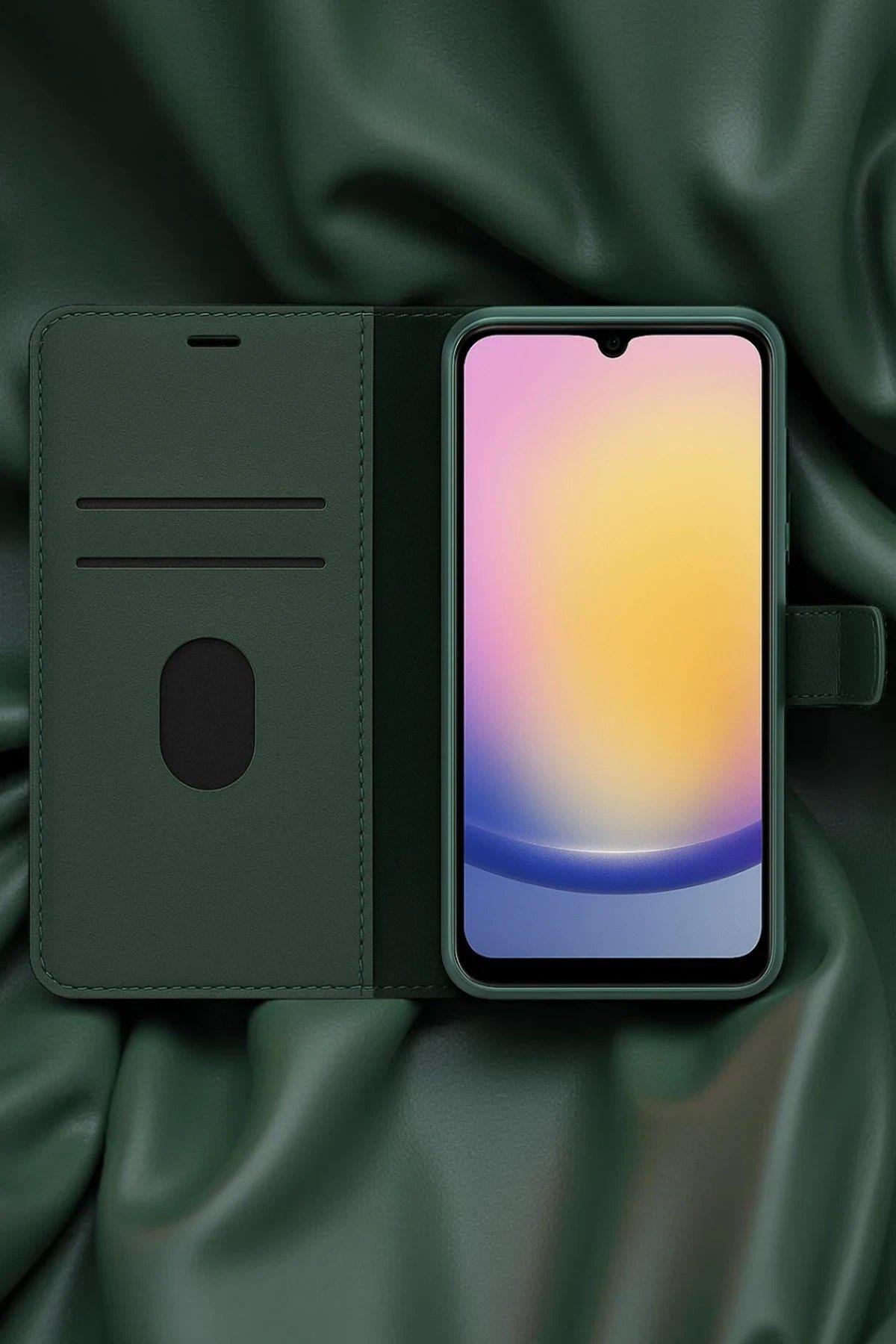 Newface Apple iPhone 7 Trend S Plus Kapaklı Kılıf - Yeşil