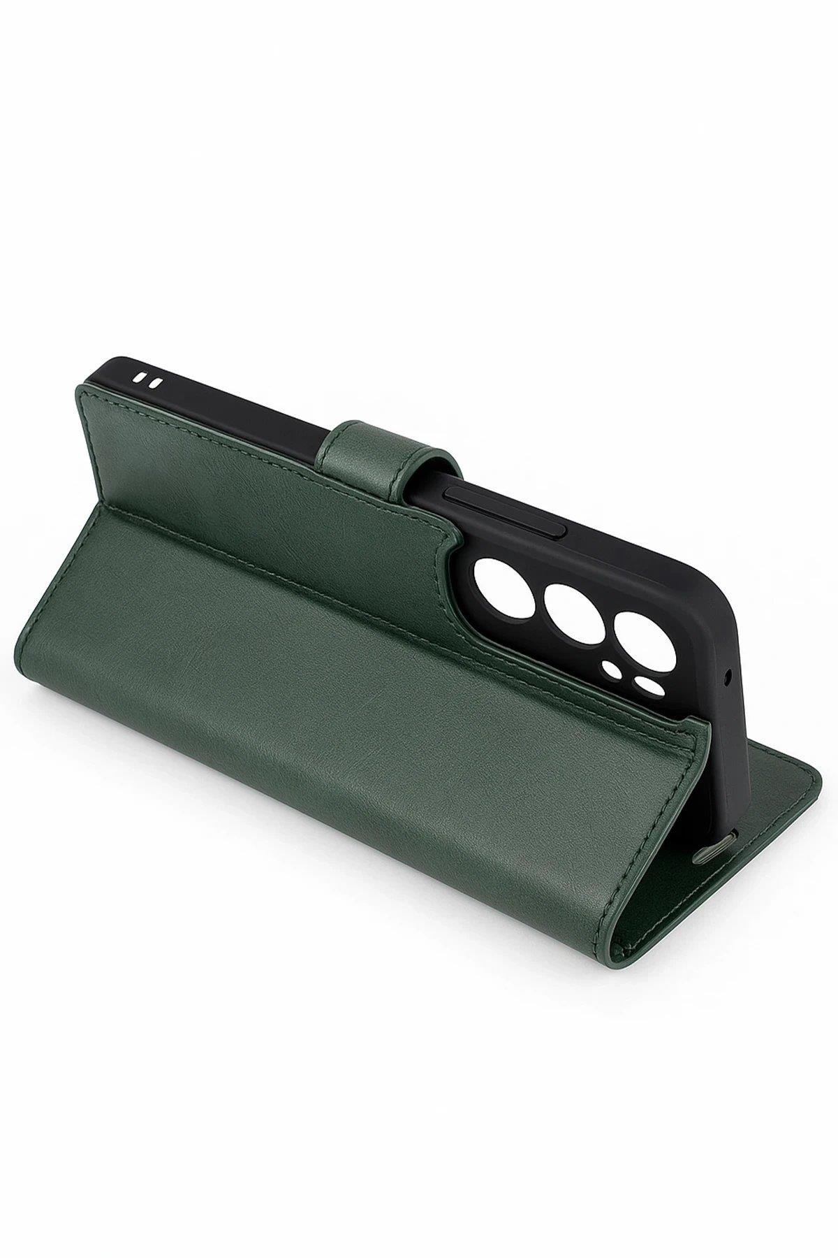 Newface Apple iPhone 7 Trend S Plus Kapaklı Kılıf - Yeşil