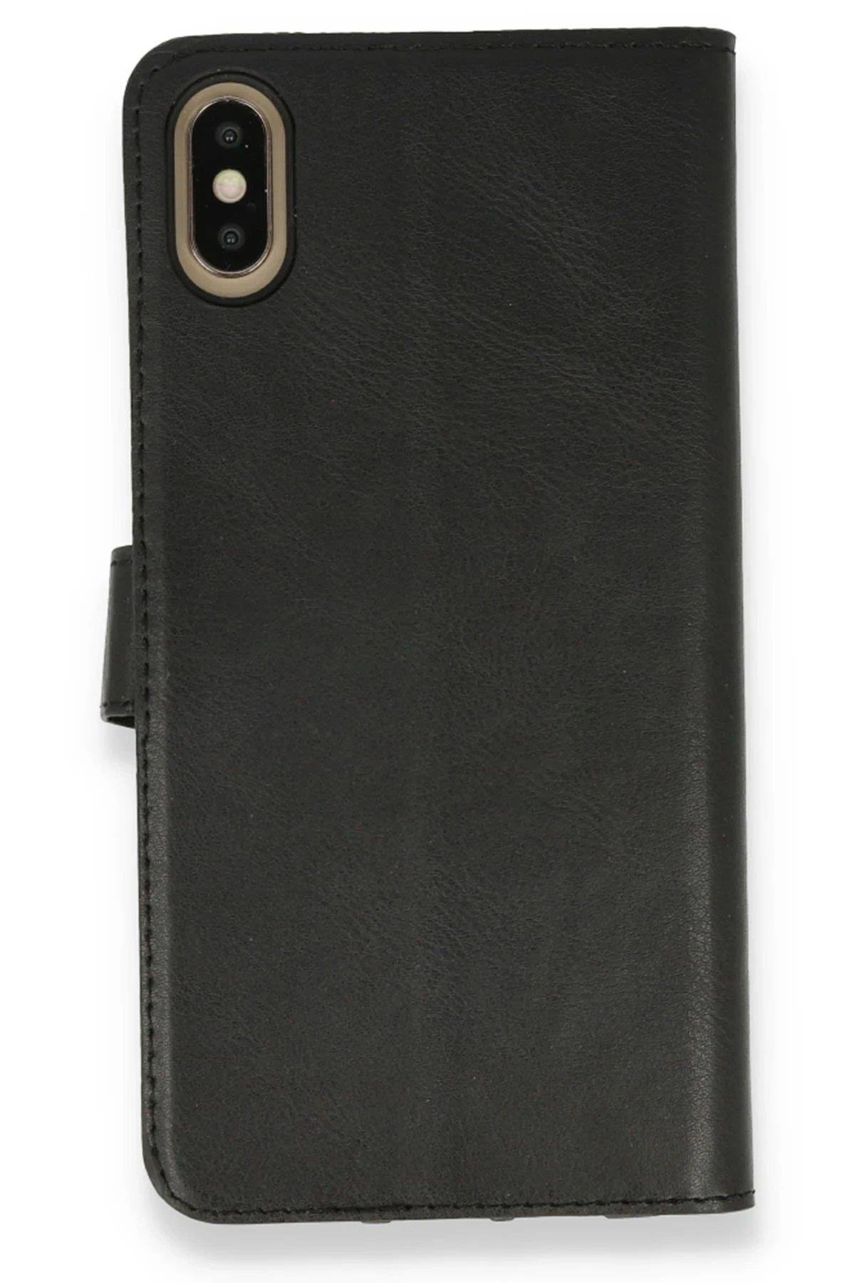 Newface Apple iPhone X/XS Trend S Plus Kapaklı Kılıf - Siyah