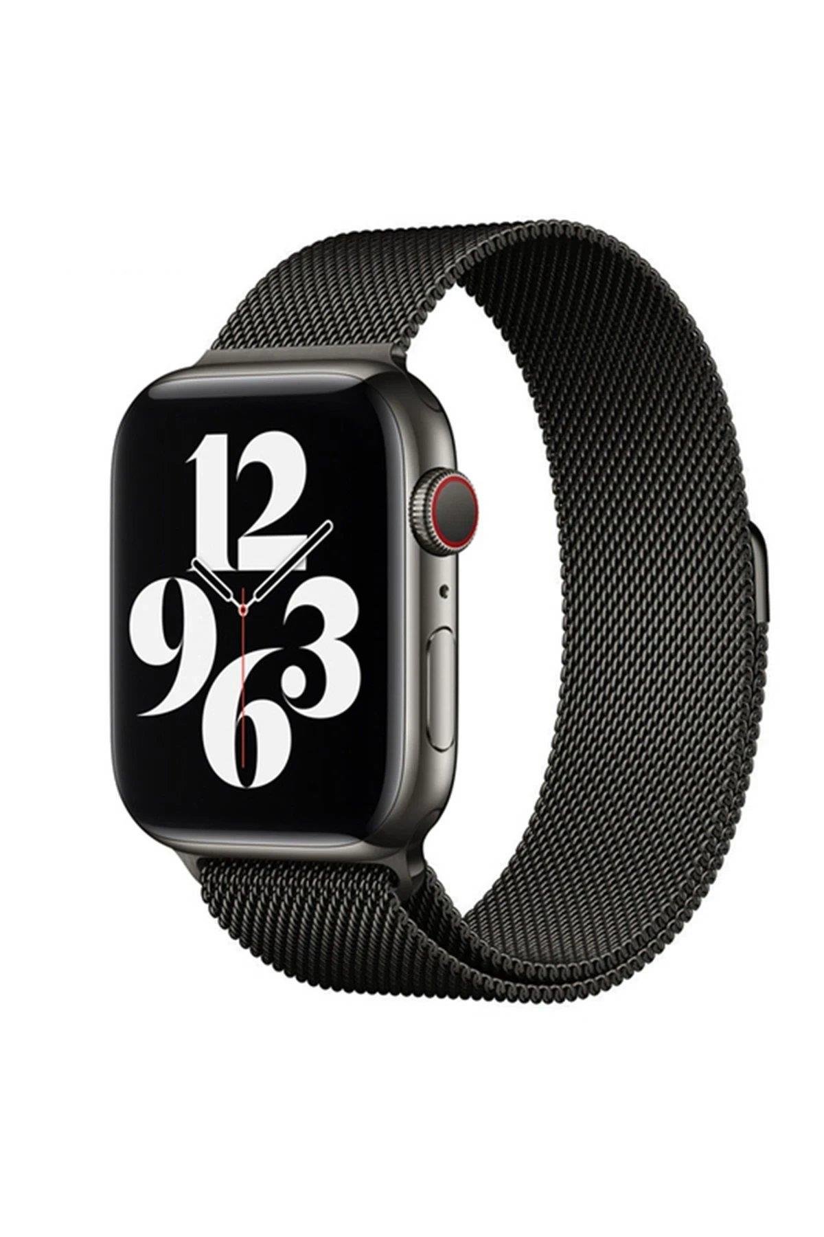 Newface Apple Watch 38mm Metal Mıknatıslı Kordon - Siyah