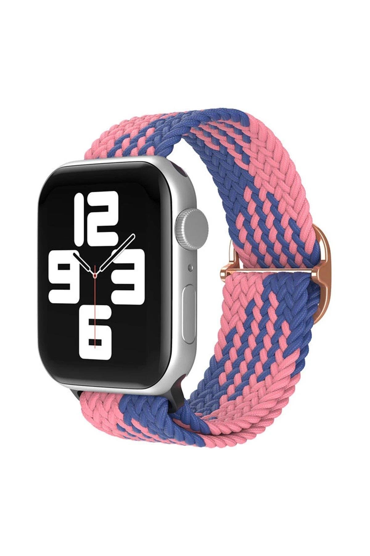 Newface Apple Watch 42mm Star Kordon - Pembe-Mavi