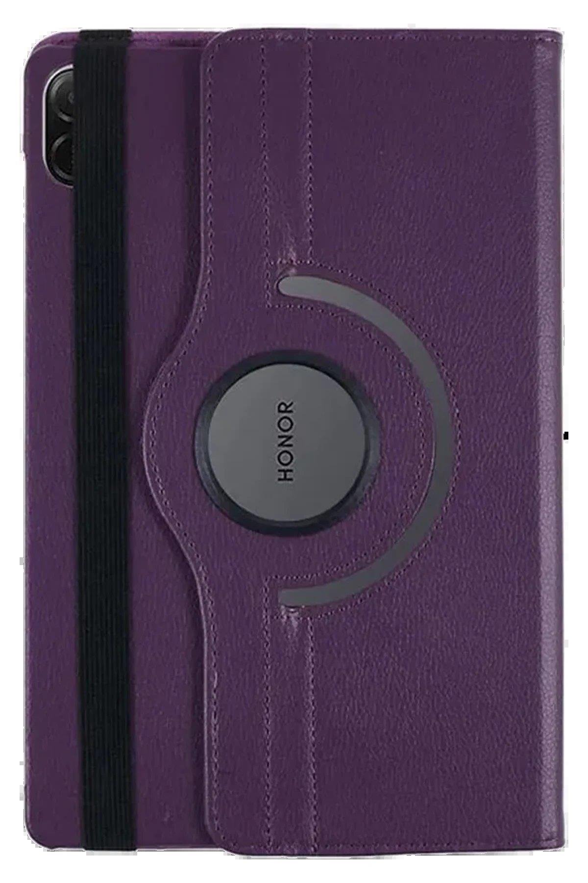 Newface Huawei Honor Pad X8A Kılıf 360 Tablet Deri Kılıf - Mürdüm