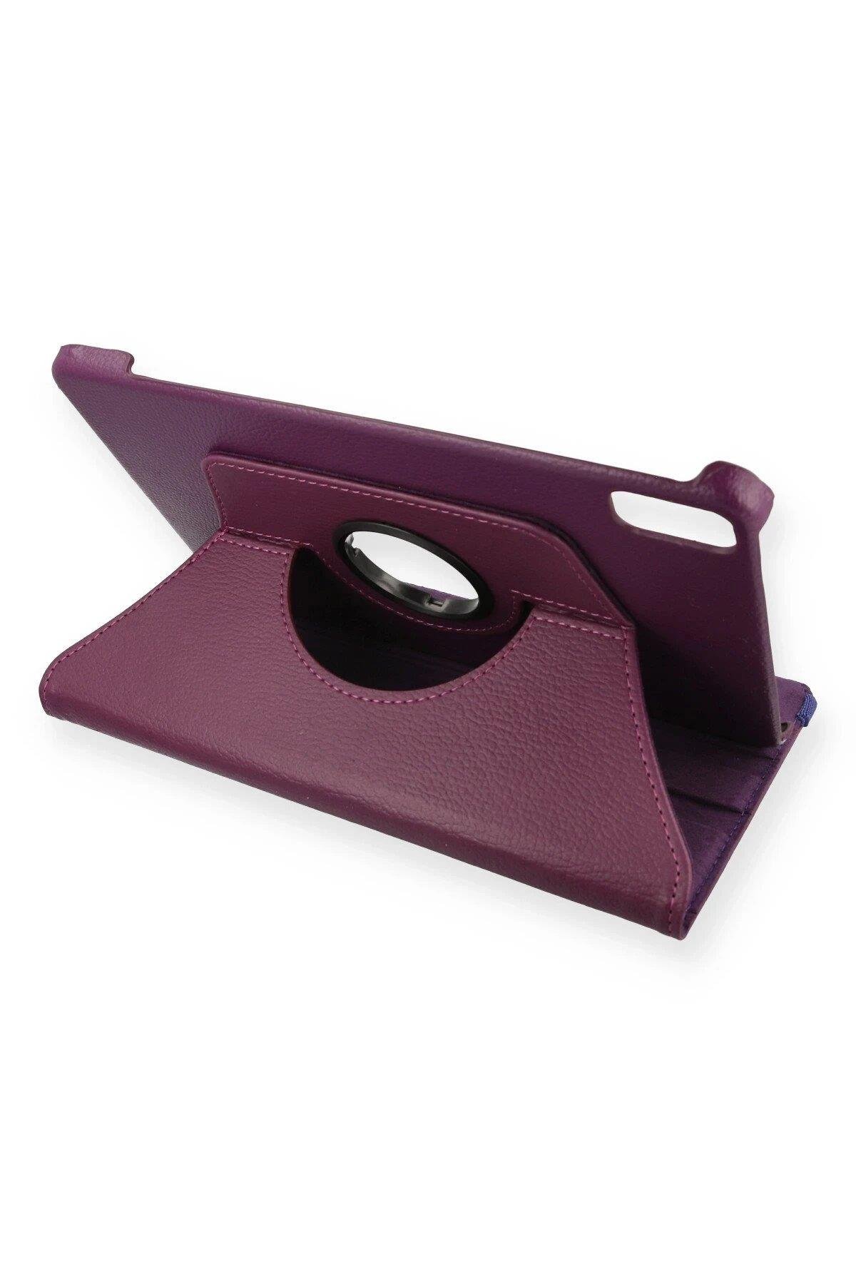 Newface Huawei MatePad 10.4 Kılıf 360 Tablet Deri Kılıf - Mürdüm