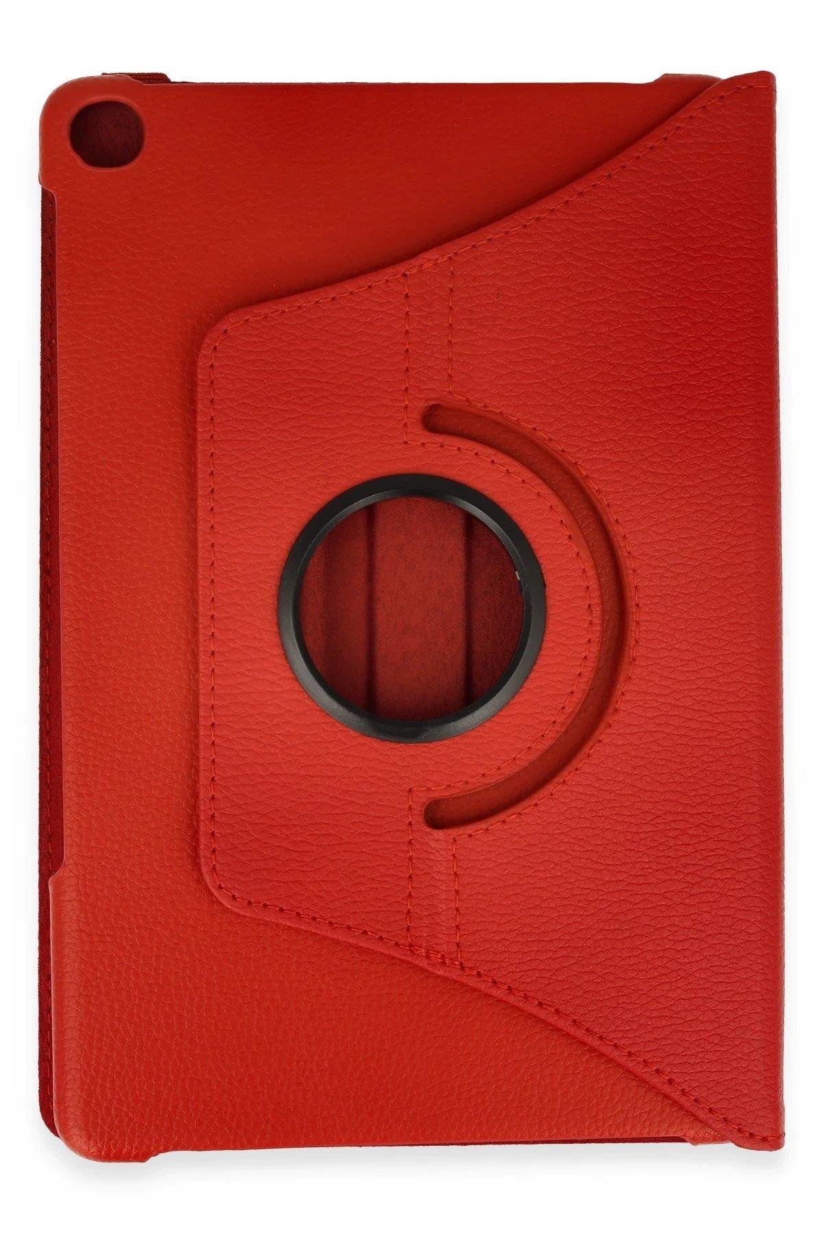 Newface Huawei MatePad SE Kılıf 360 Tablet Deri Kılıf - Kırmızı