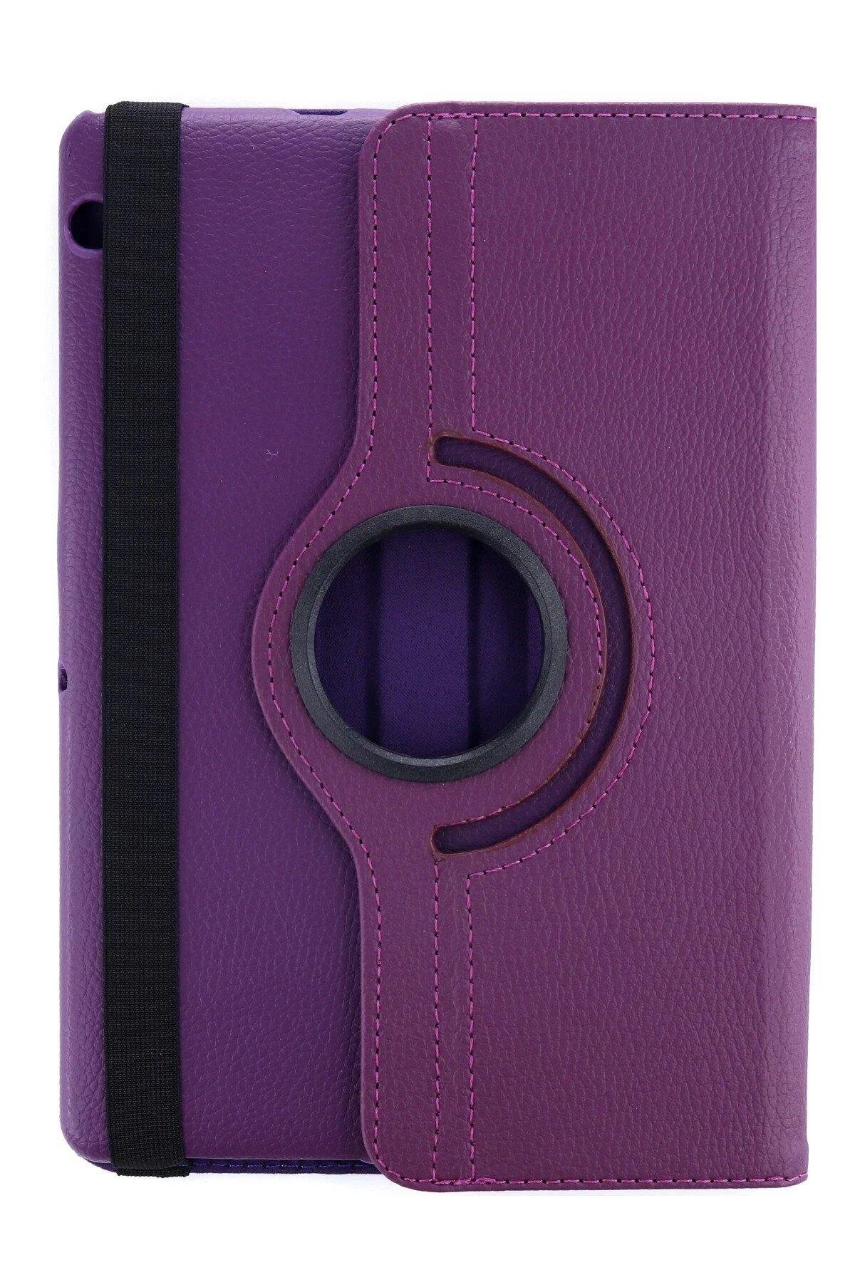 Newface Huawei MediaPad T3 10 / 9.6 Kılıf 360 Tablet Deri Kılıf - Mürdüm