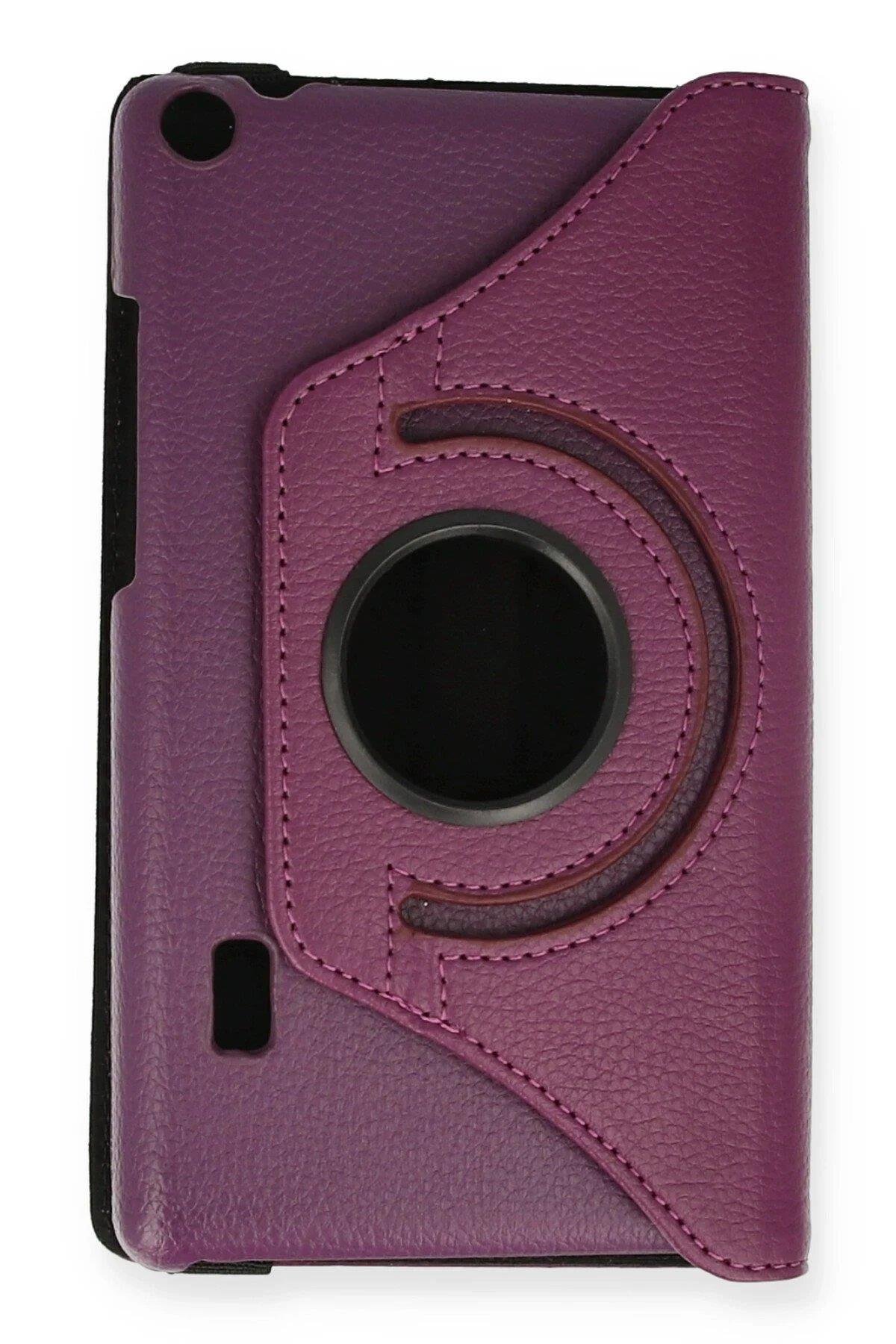 Newface Huawei MediaPad T3 7 Kılıf 360 Tablet Deri Kılıf - Mürdüm