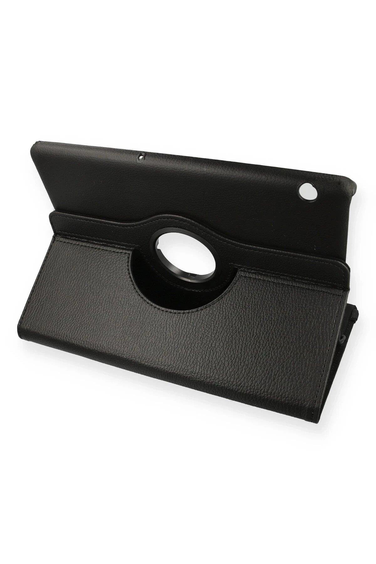 Newface Huawei MediaPad T5 10 Kılıf 360 Tablet Deri Kılıf - Siyah