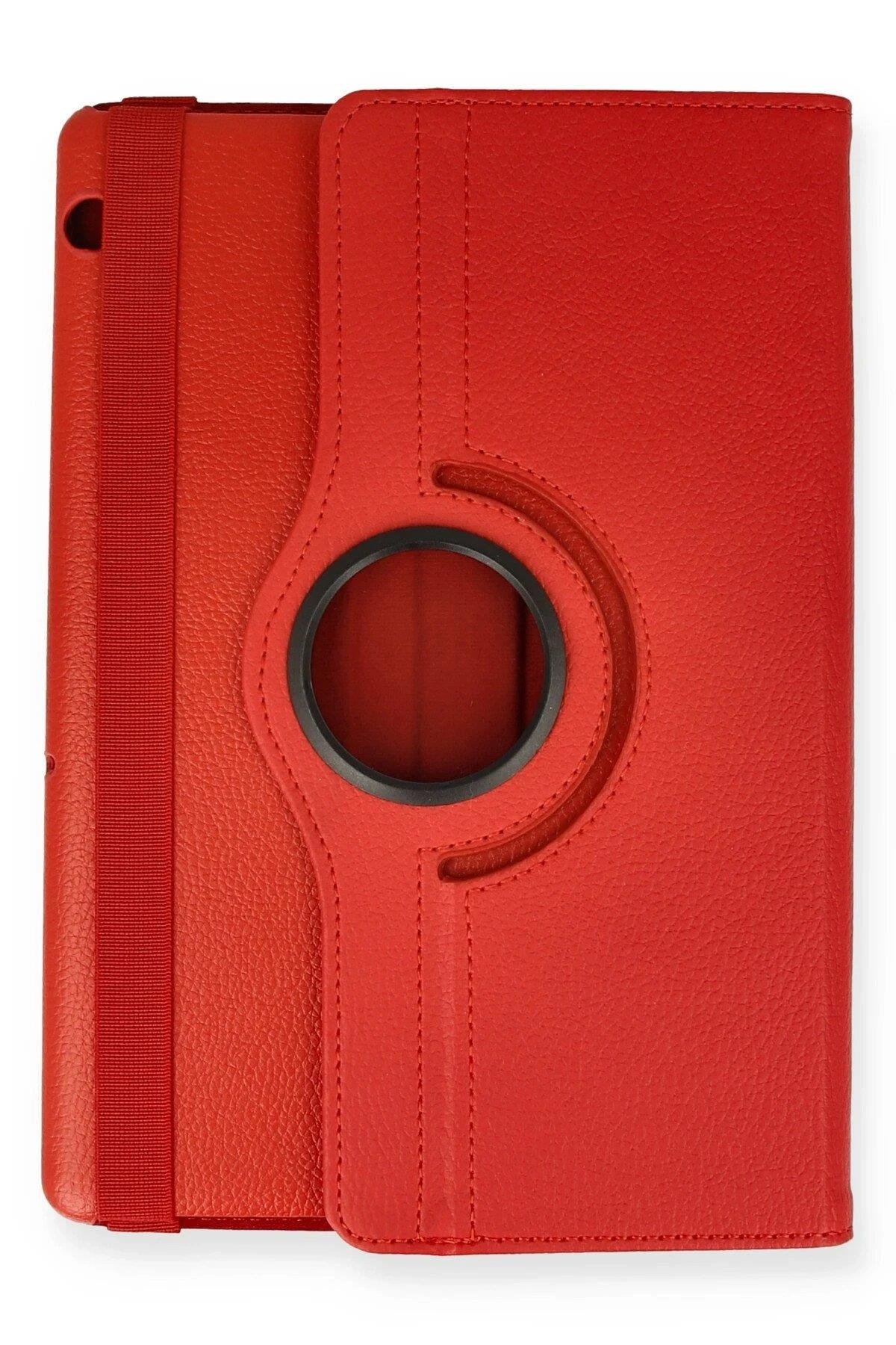 Newface Huawei MediaPad T5 10 Kılıf 360 Tablet Deri Kılıf - Kırmızı